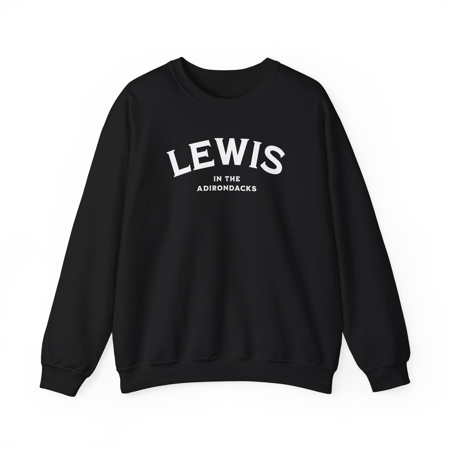 LEWIS white print Gildan Unisex Heavy Blend™ Crewneck Sweatshirt