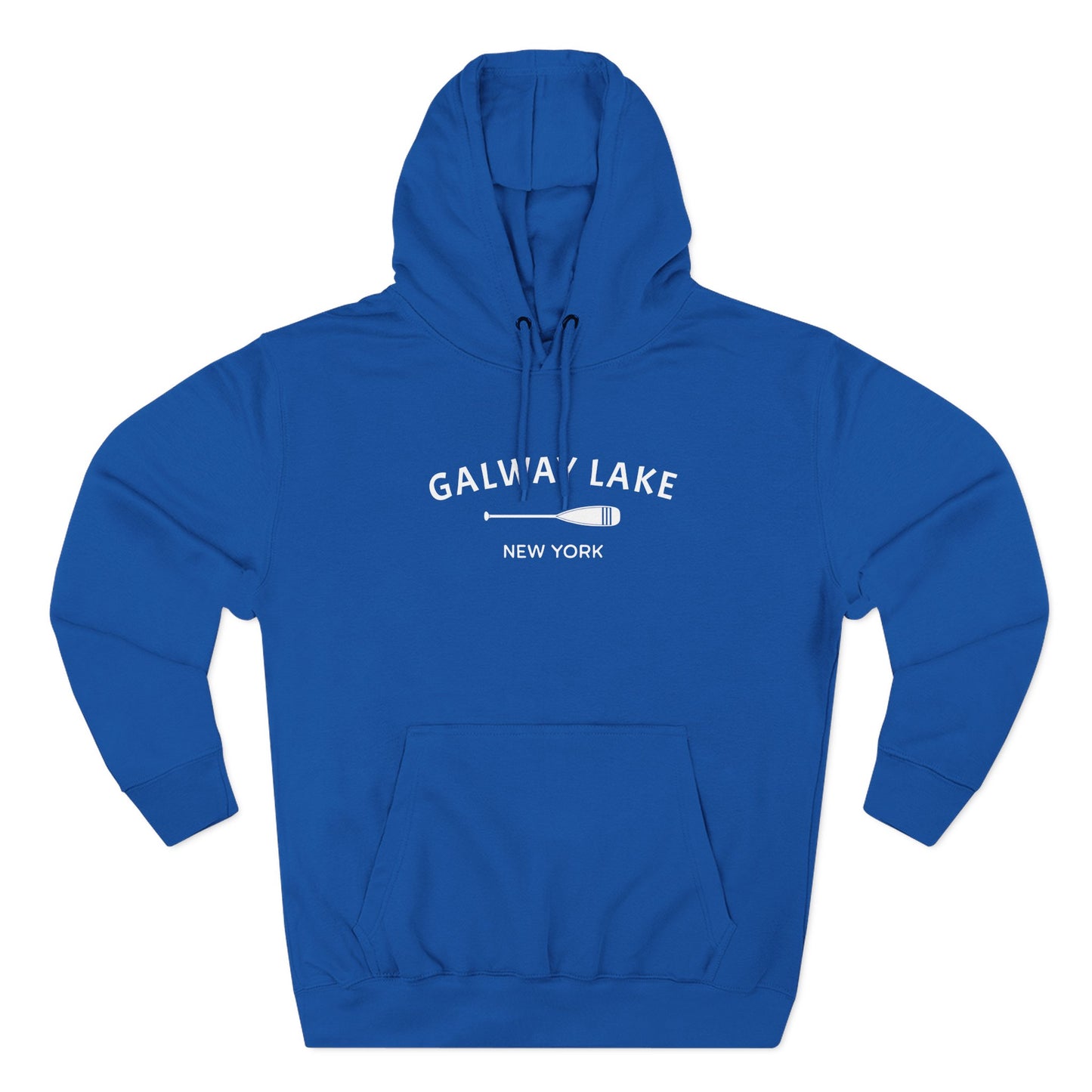 GALWAY LAKE- white print Lane Seven Fleece Hoodie
