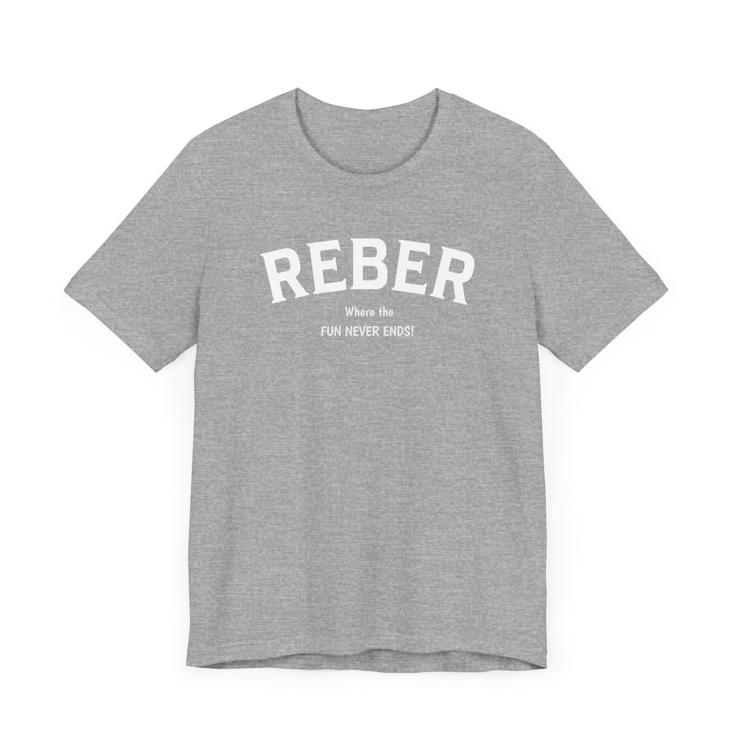 REBER white print Bella Canva Short Sleeve Tee