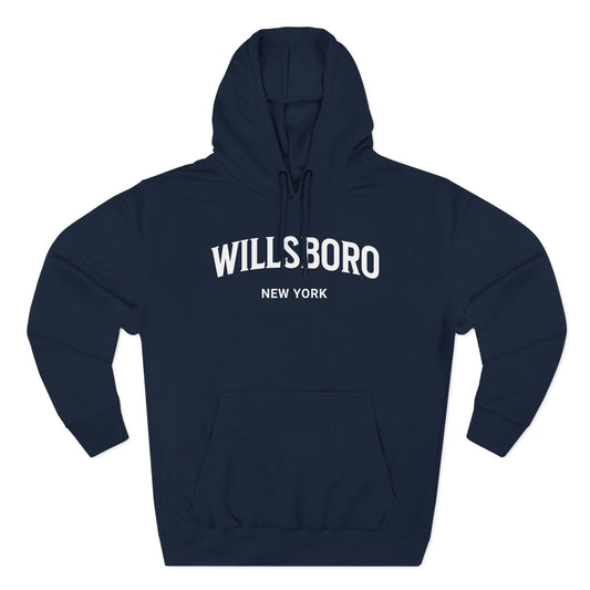 WILLSBORO white print Lane Seven Fleece Hoodie