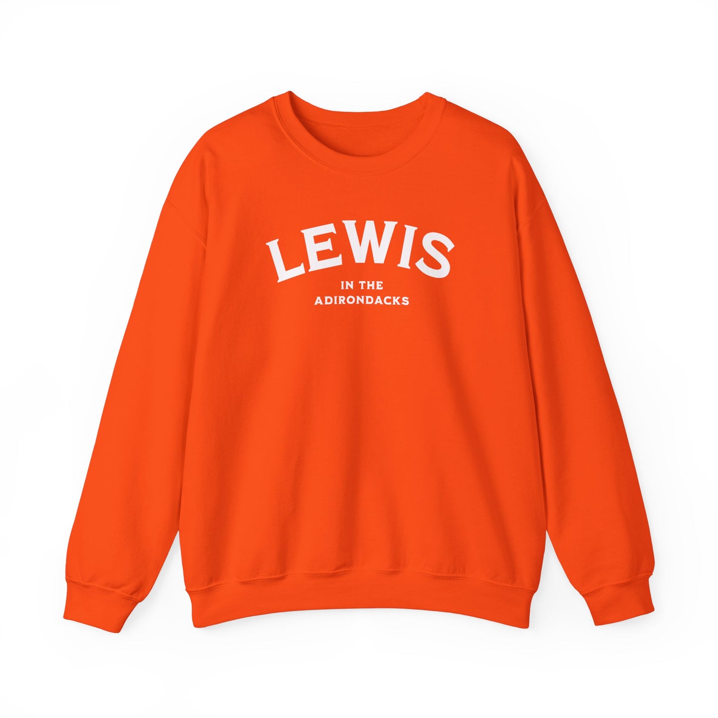 LEWIS white print Gildan Unisex Heavy Blend™ Crewneck Sweatshirt