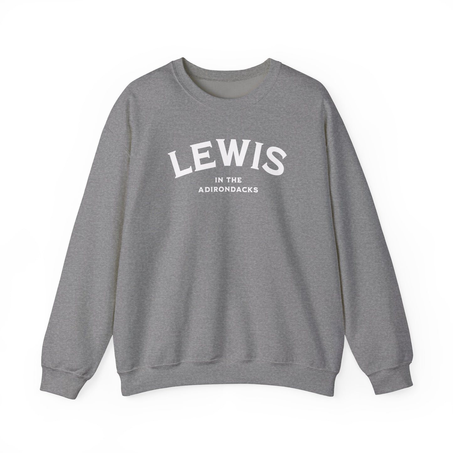 LEWIS white print Gildan Unisex Heavy Blend™ Crewneck Sweatshirt