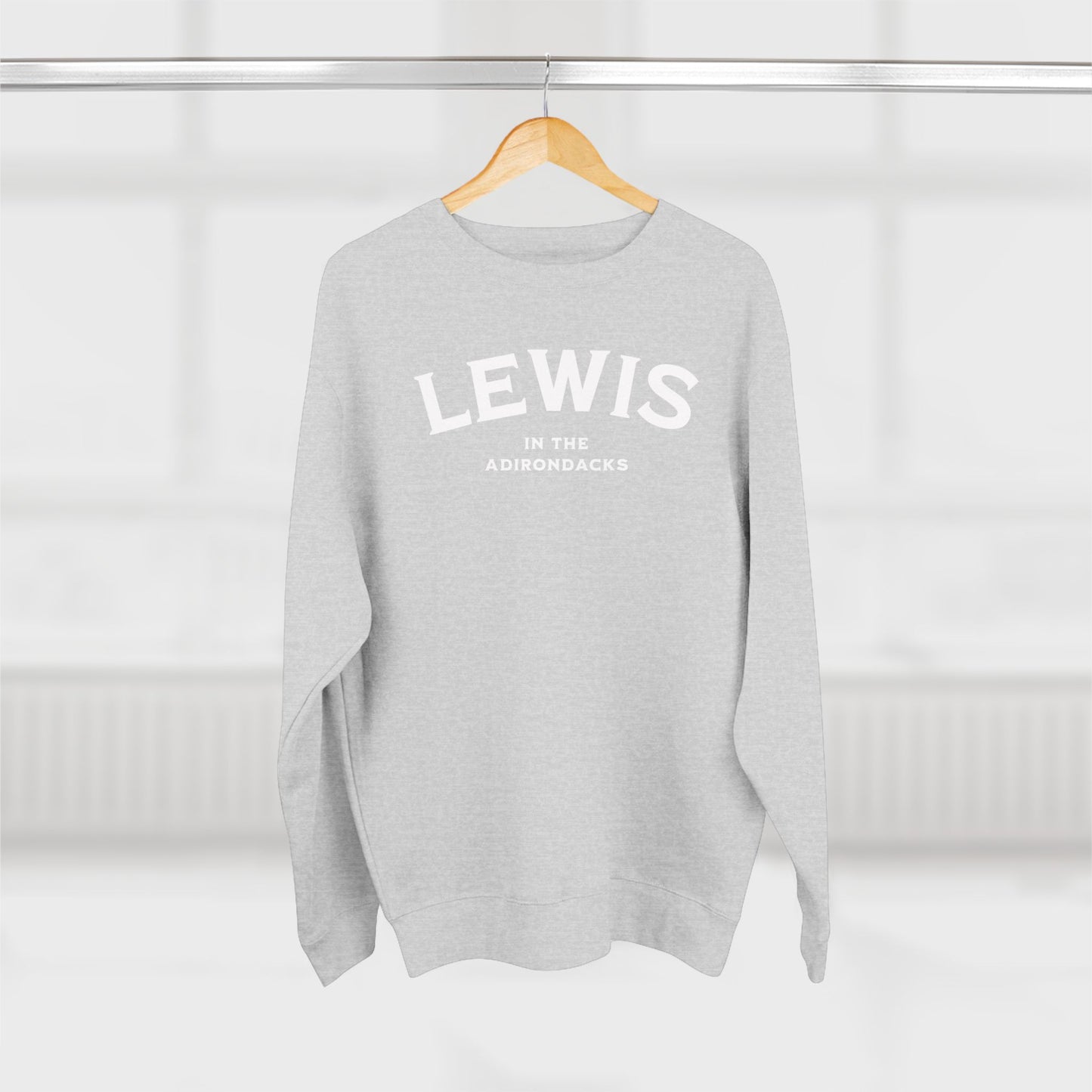 LEWIS white print Lane Seven Unisex Crew Sweatshirt