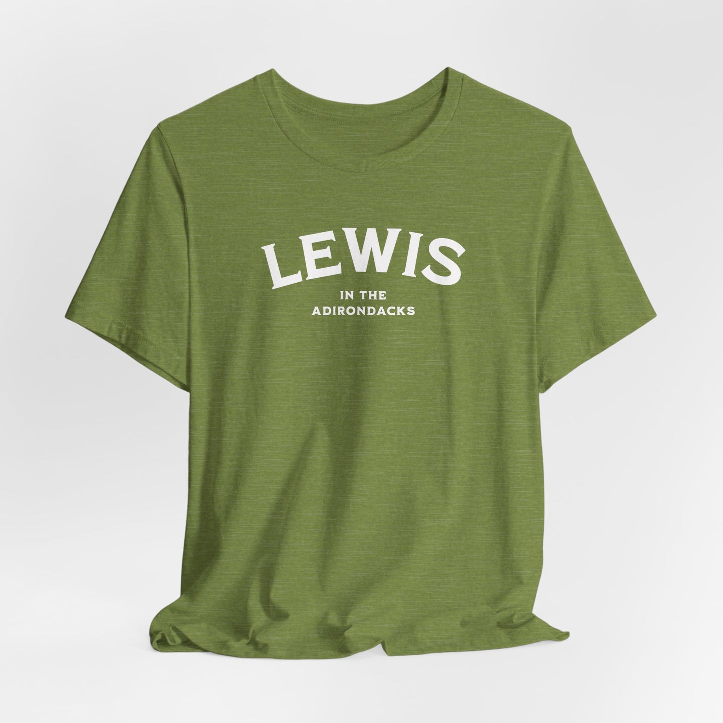 LEWIS white print Bella+Canva Unisex Short Sleeve Tee