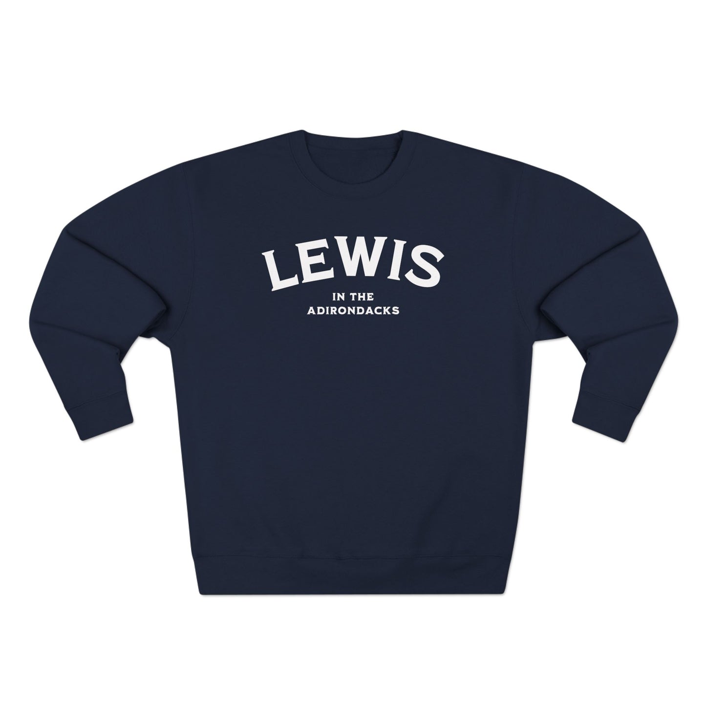 LEWIS white print Lane Seven Unisex Crew Sweatshirt