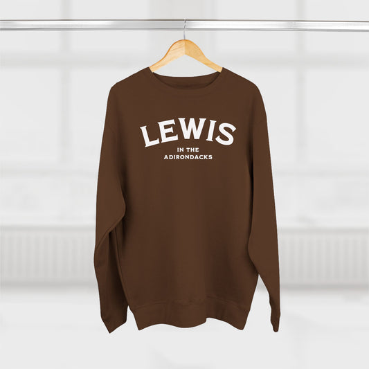 LEWIS white print Lane Seven Unisex Crew Sweatshirt