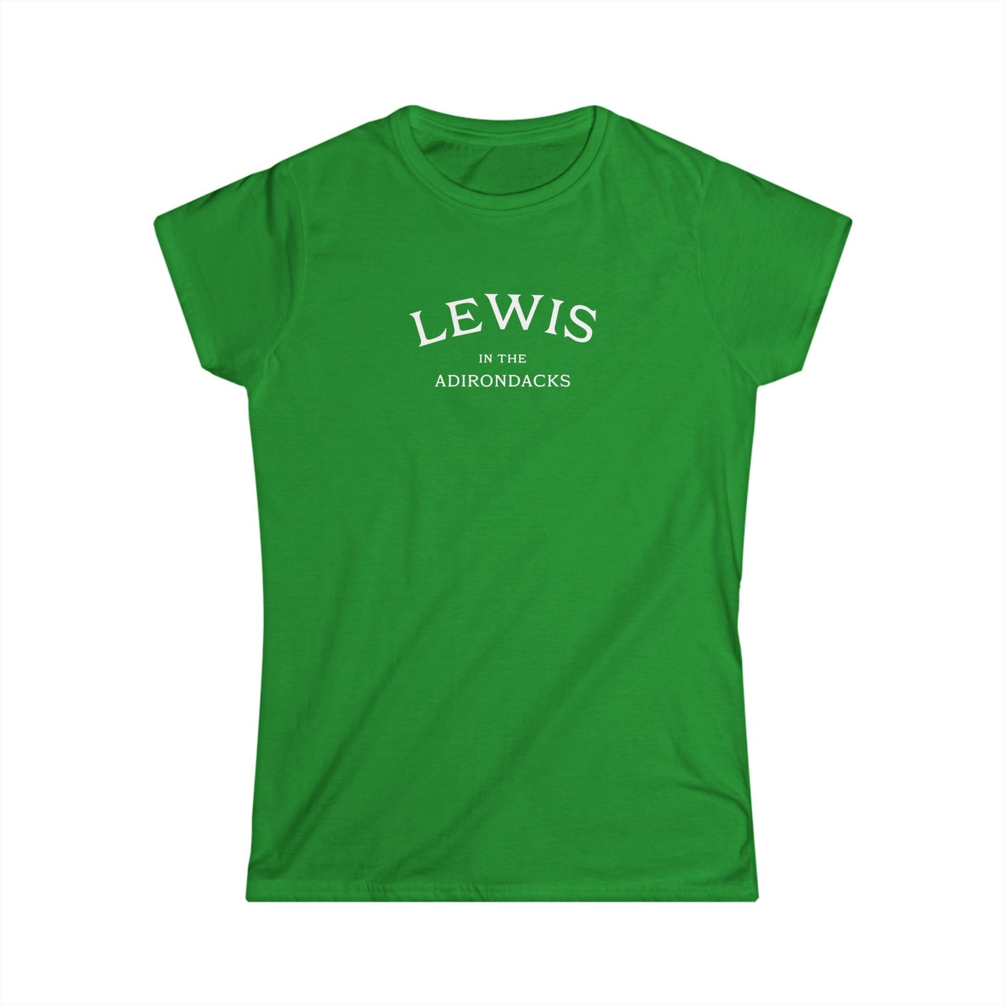 LEWIS white print Women's Gildan Softstyle Tee