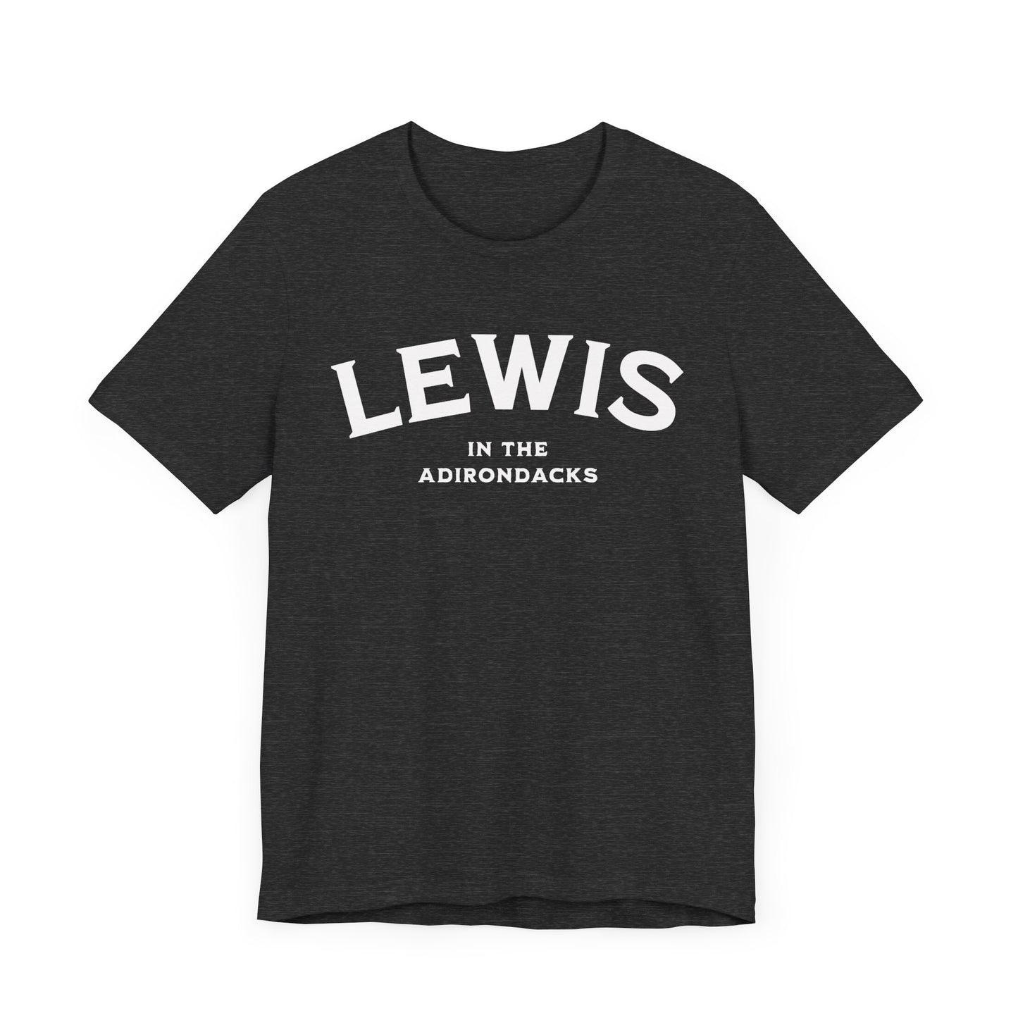 LEWIS white print Bella+Canva Unisex Short Sleeve Tee