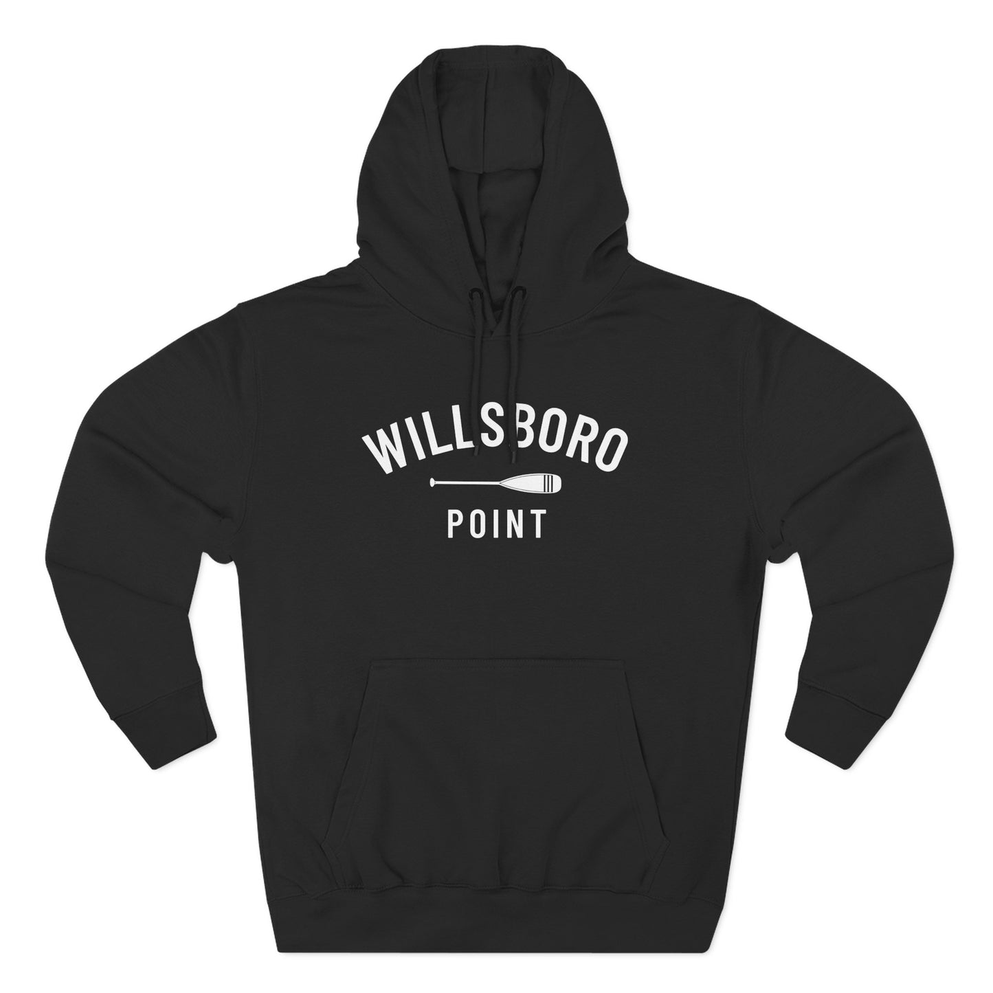 WILLSBORO POINT white print Lane Seven Fleece Hoodie