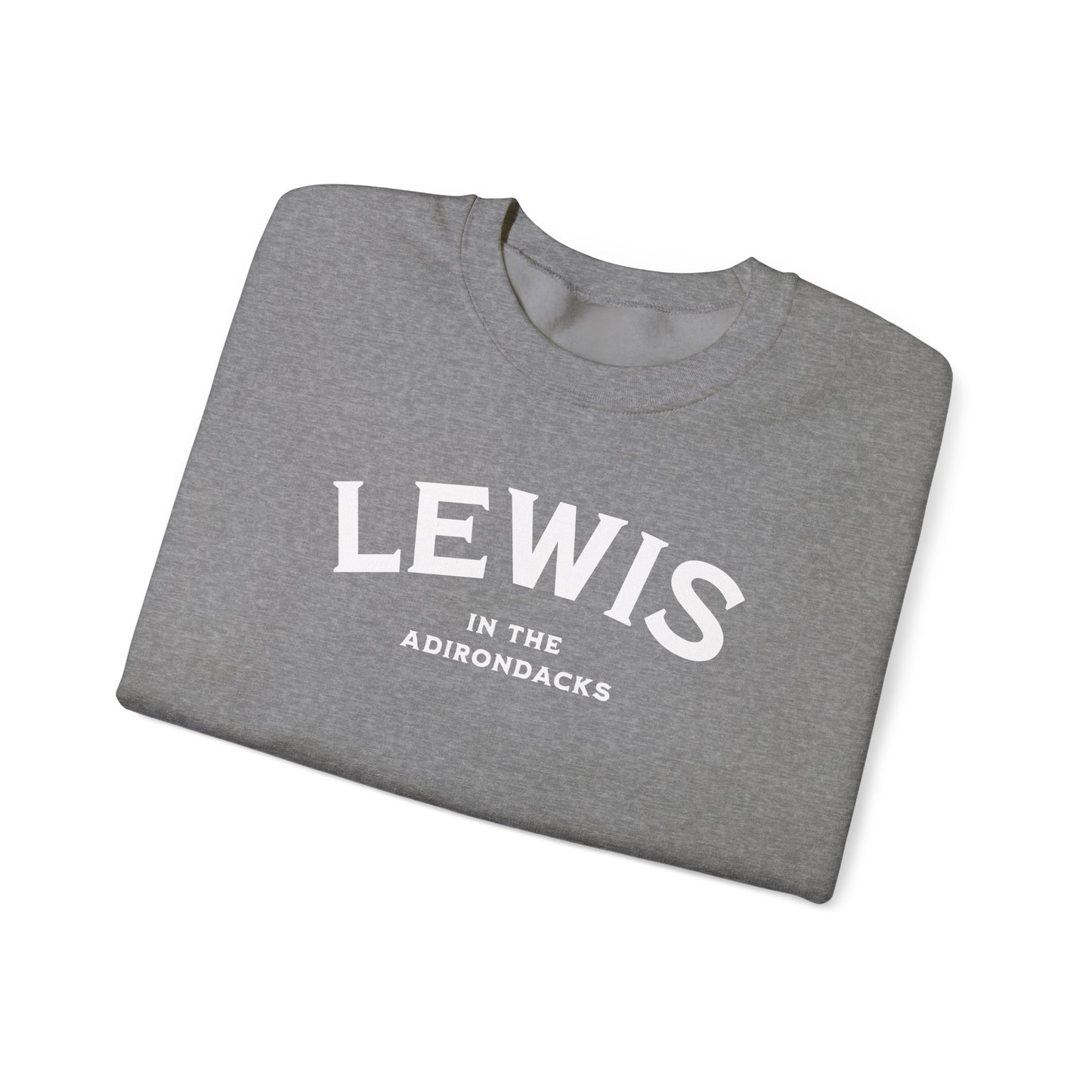 LEWIS white print Gildan Unisex Heavy Blend™ Crewneck Sweatshirt