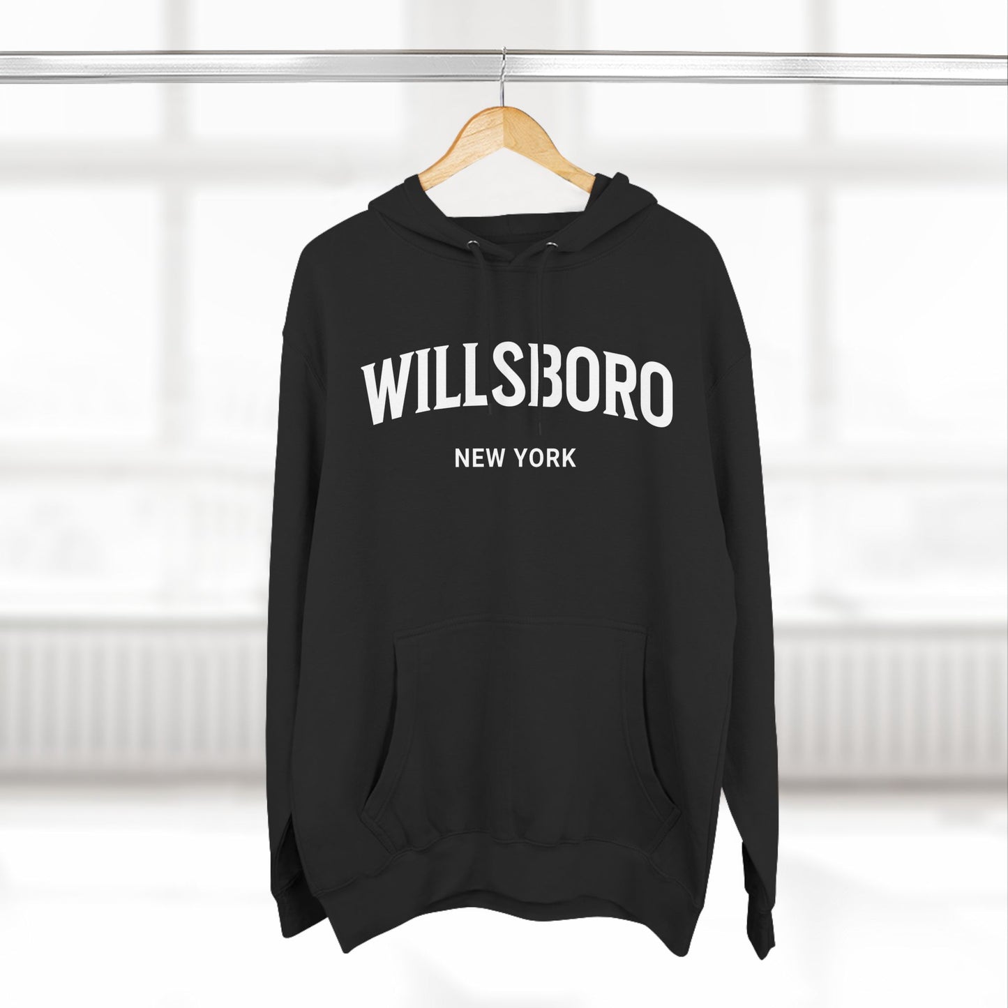 WILLSBORO white print Lane Seven Fleece Hoodie