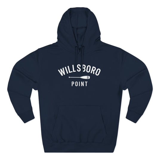 WILLSBORO POINT white print Lane Seven Fleece Hoodie