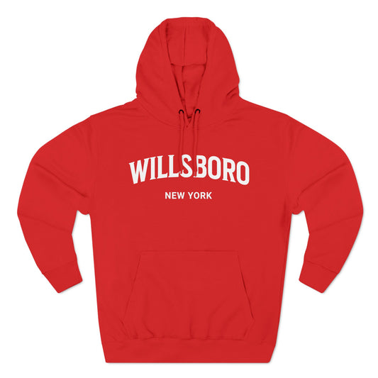 WILLSBORO white print Lane Seven Fleece Hoodie