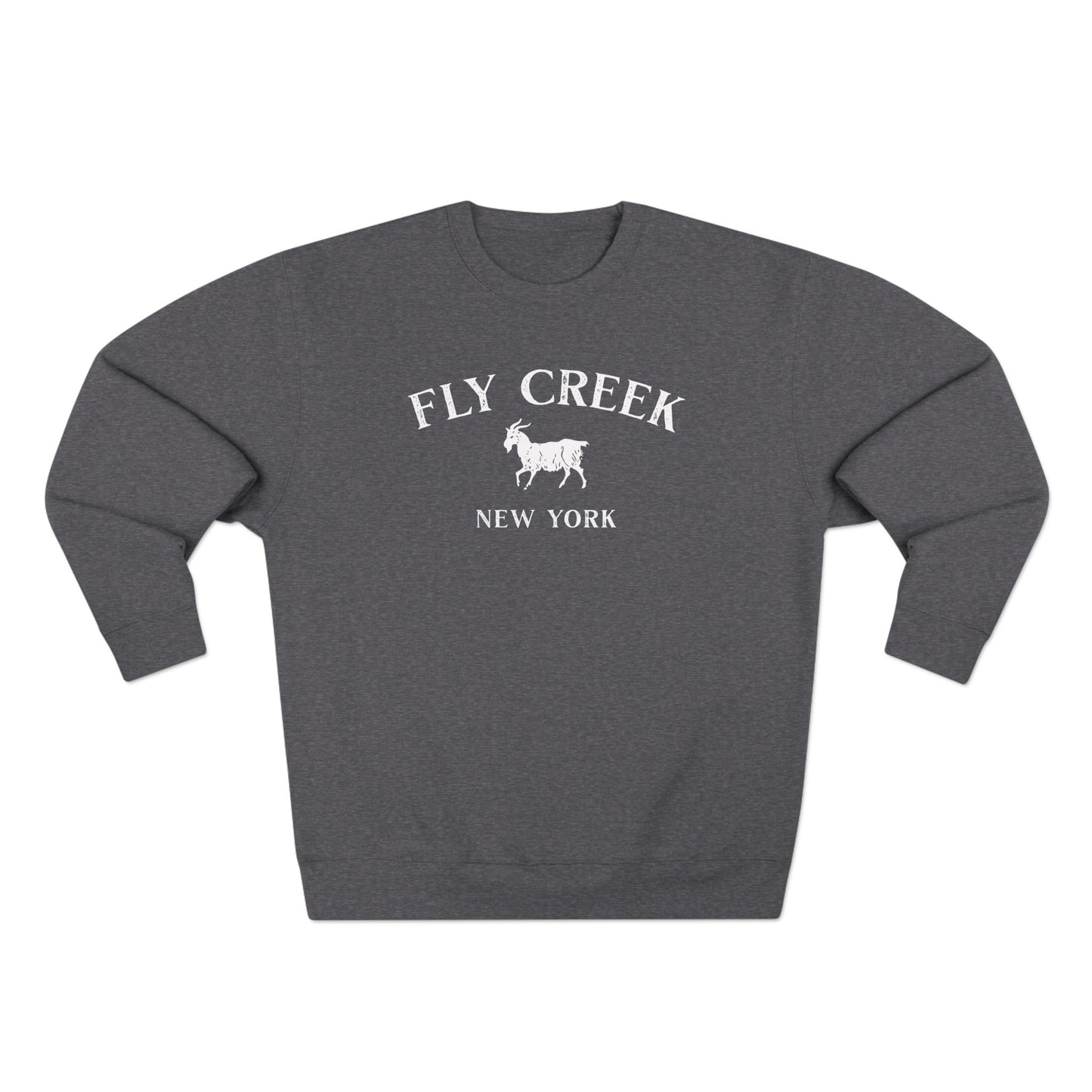 FLY CREEK white print Lane Seven Crew Sweatshirt