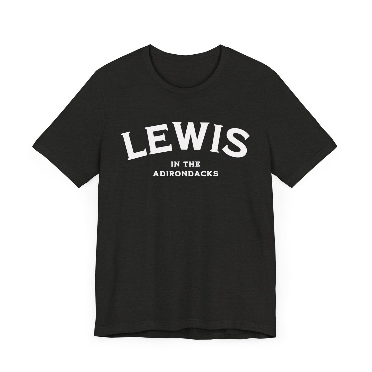 LEWIS white print Bella+Canva Unisex Short Sleeve Tee