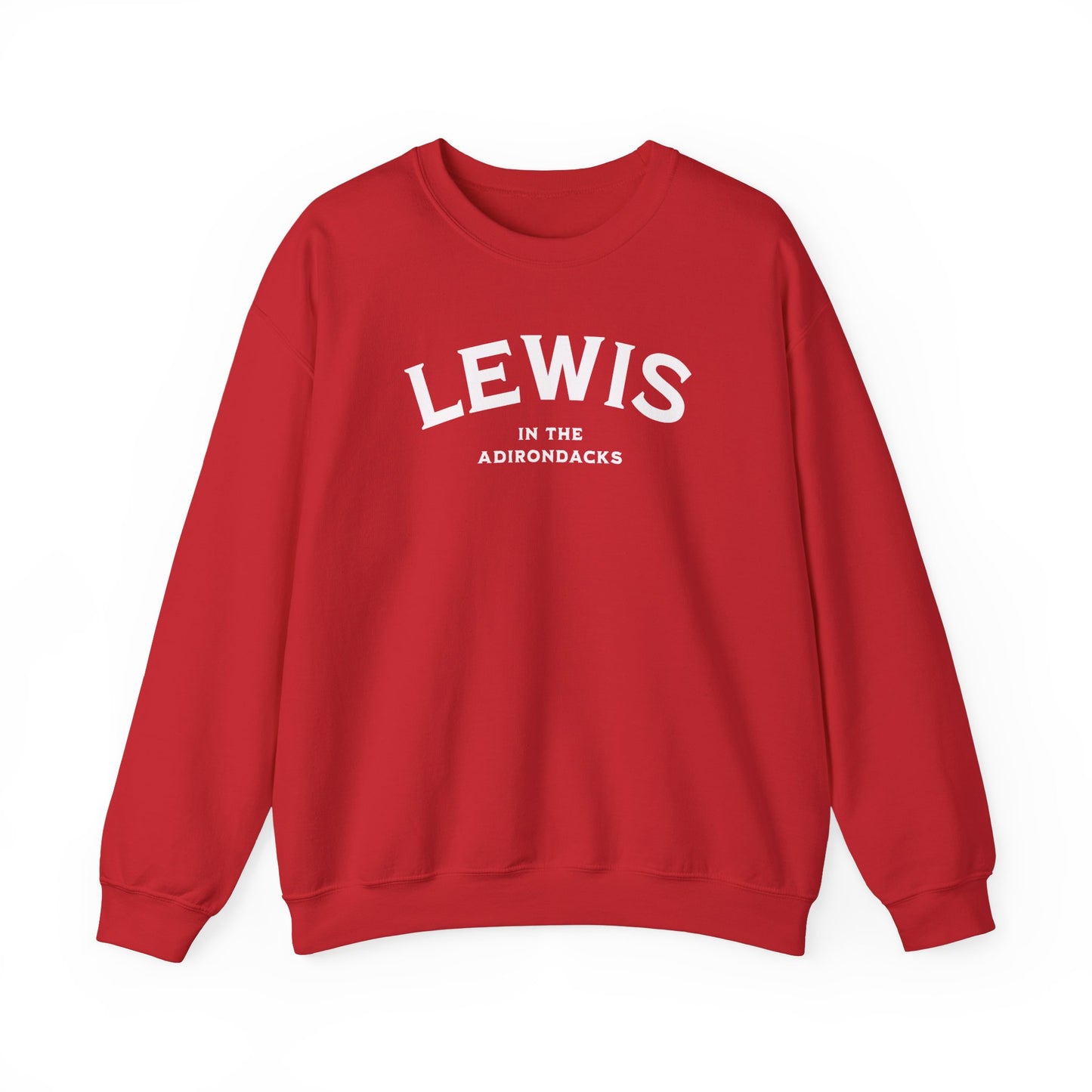 LEWIS white print Gildan Unisex Heavy Blend™ Crewneck Sweatshirt