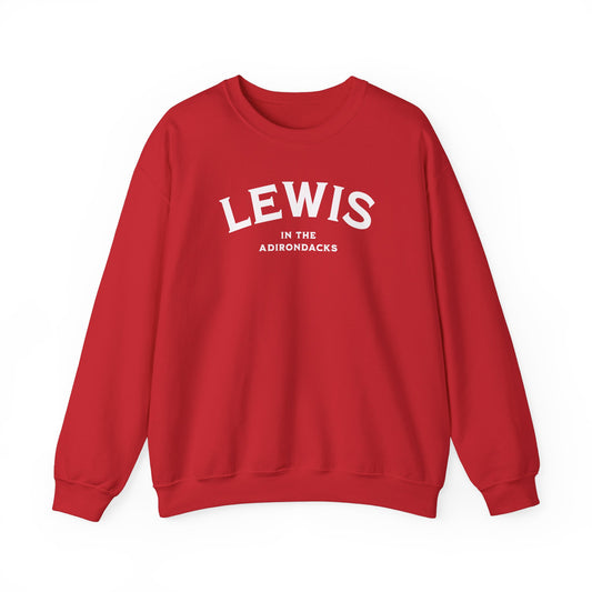 LEWIS white print Gildan Unisex Heavy Blend™ Crewneck Sweatshirt