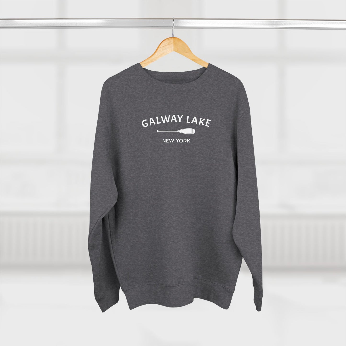 GALWAY LAKE- white print Lane Seven Crew Sweatshirt