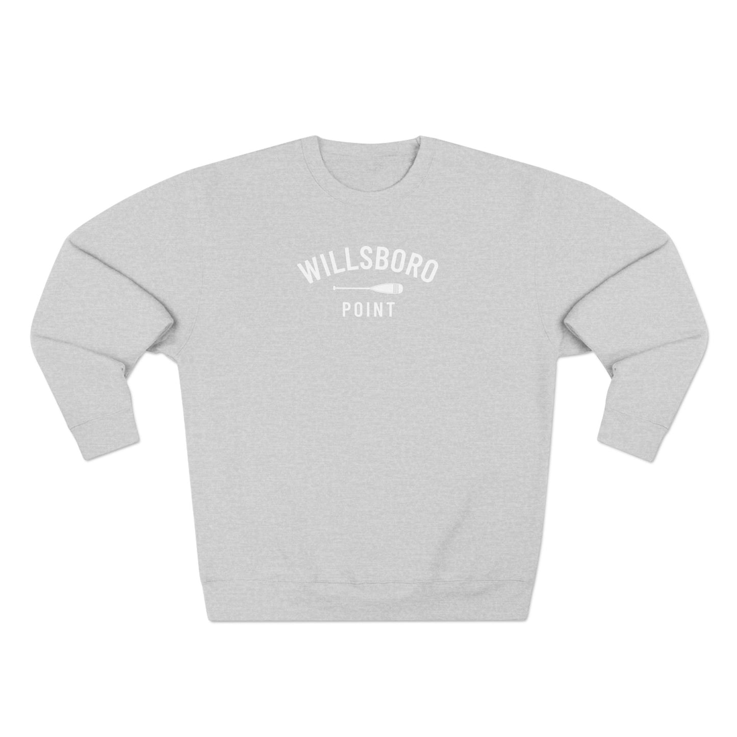 WILLSBORO POINT- white print Lane Seven Crew Sweatshirt