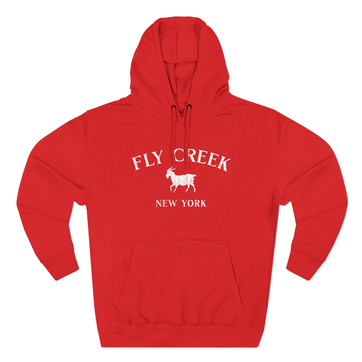 FLY CREEK- white print Lane Seven Fleece Hoodie