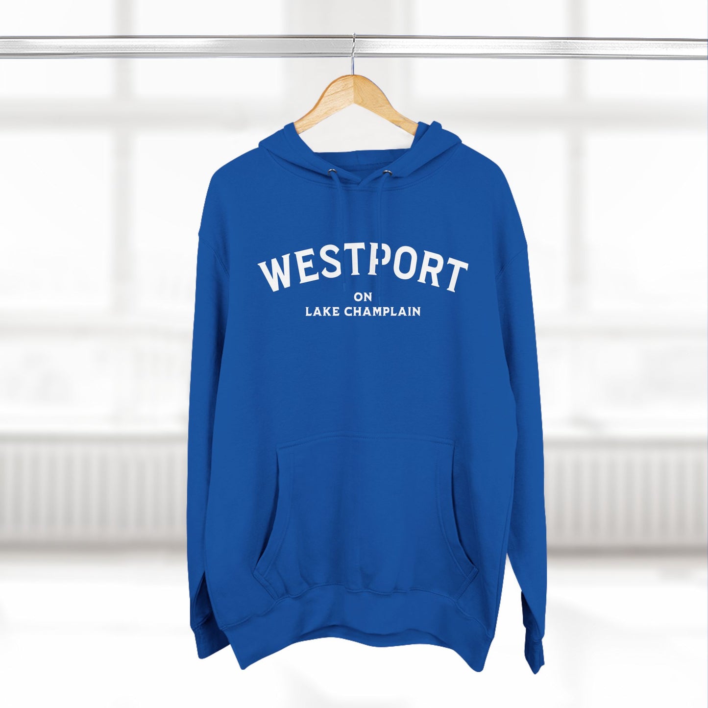 WESTPORT white print Lane Seven Fleece Hoodie