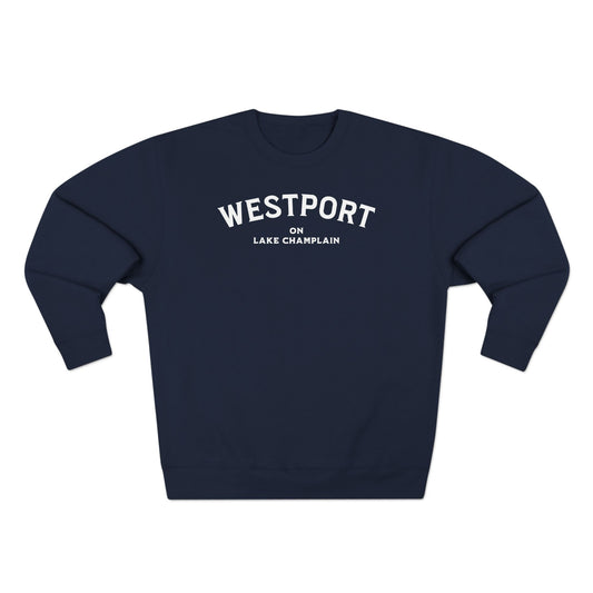 WESTPORT white print Lane Seven Crew Sweatshirt