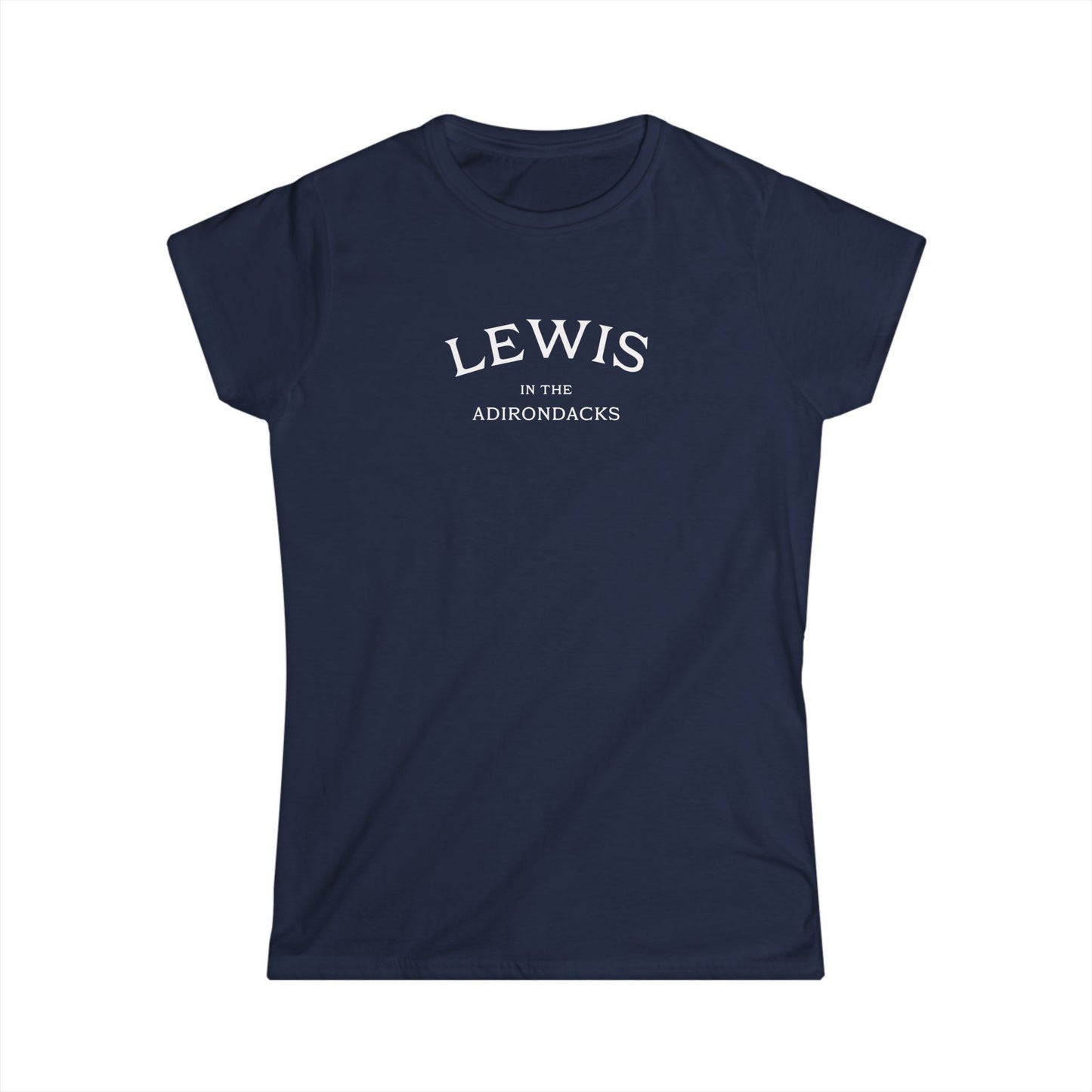 LEWIS white print Women's Gildan Softstyle Tee