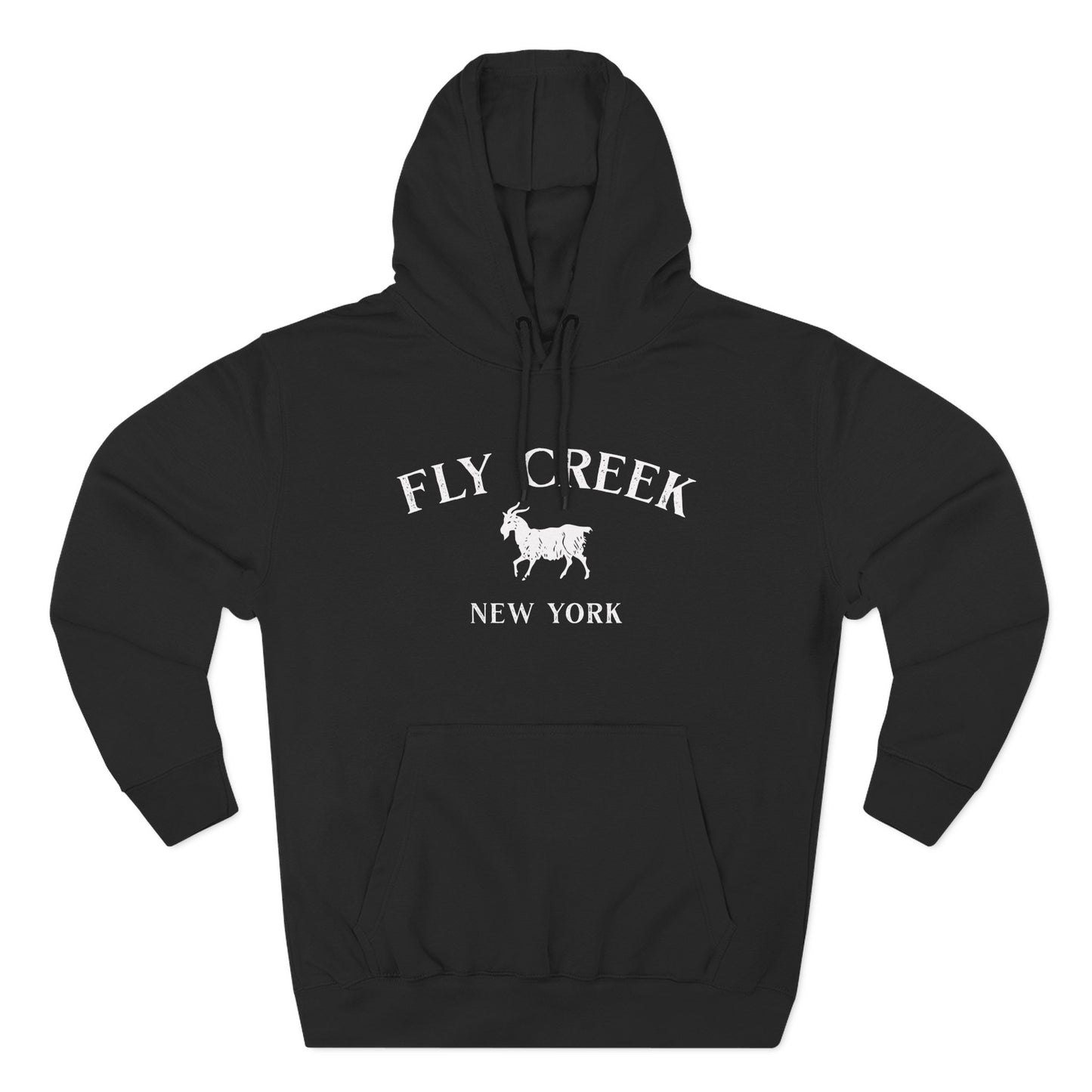 FLY CREEK- white print Lane Seven Fleece Hoodie