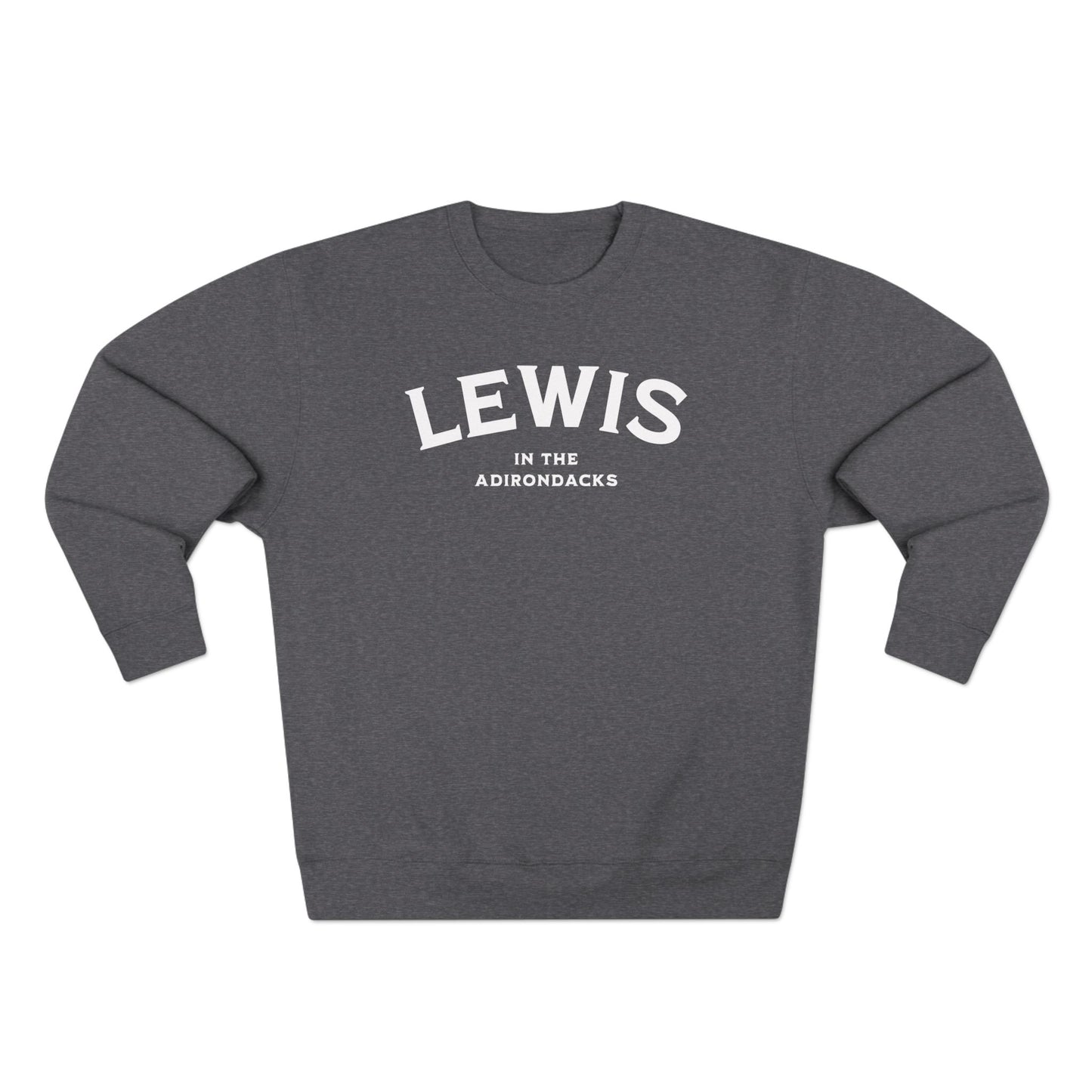 LEWIS white print Lane Seven Unisex Crew Sweatshirt