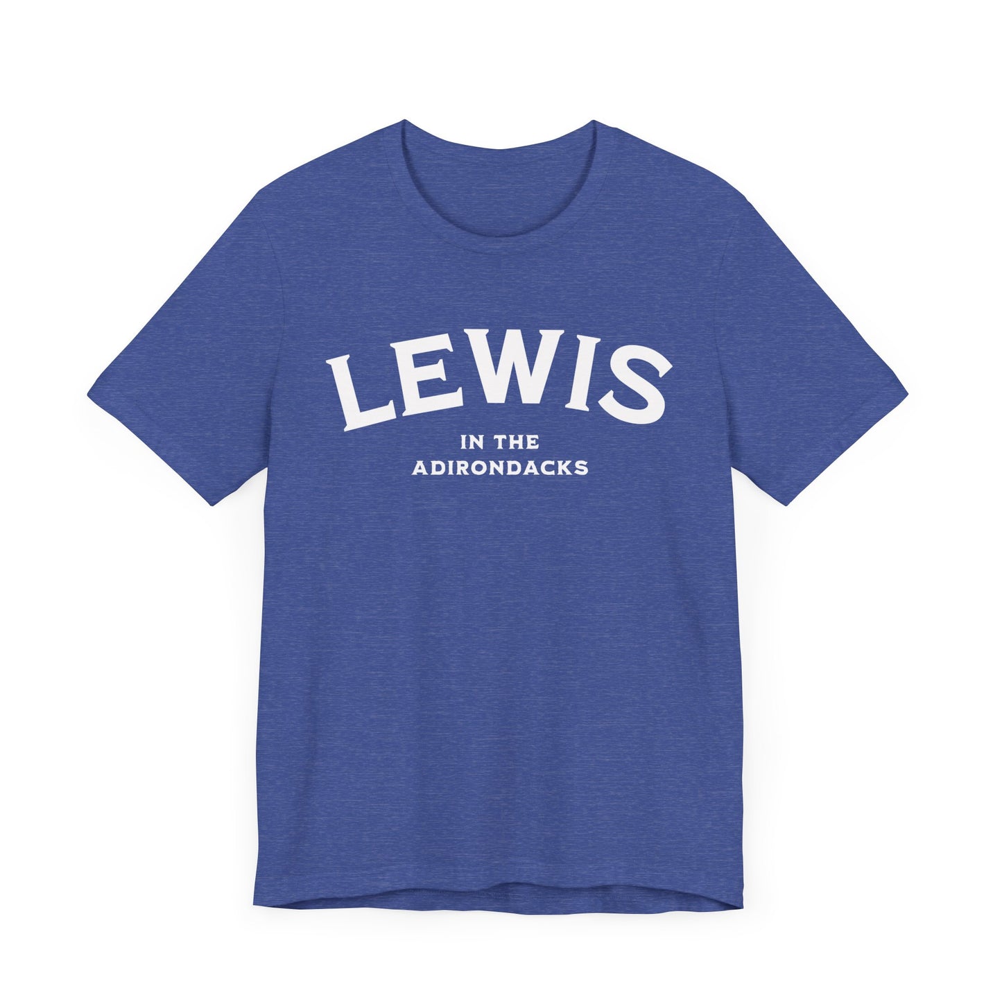 LEWIS white print Bella+Canva Unisex Short Sleeve Tee