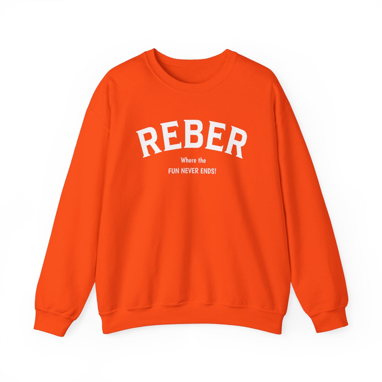 REBER white print Gildan Unisex Heavy Blend™ Crewneck Sweatshirt