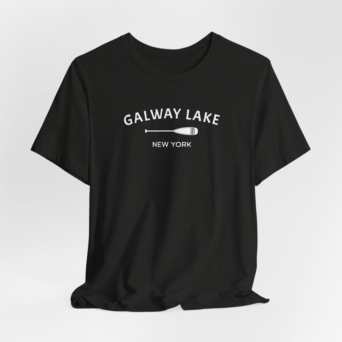 GALWAY LAKE- white print Bella Canva Short Sleeve Tee