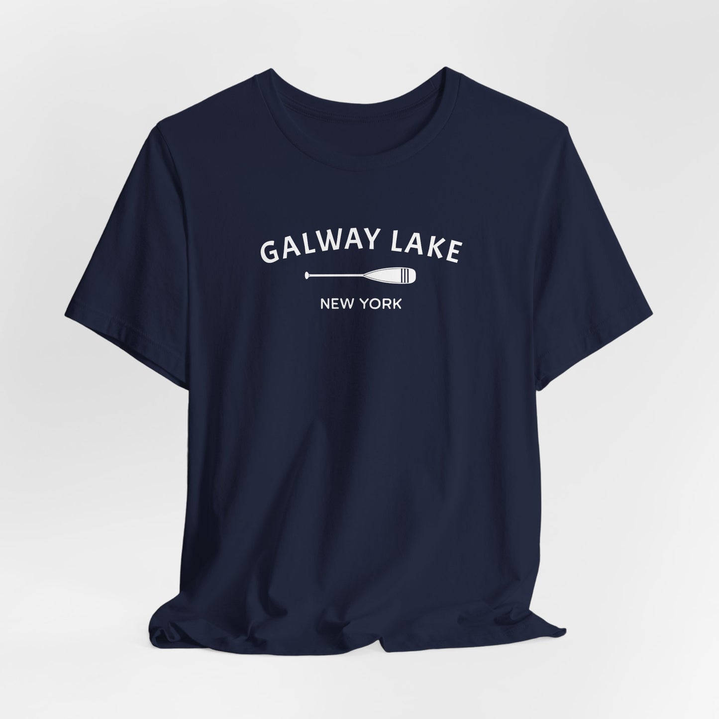 GALWAY LAKE- white print Bella Canva Short Sleeve Tee