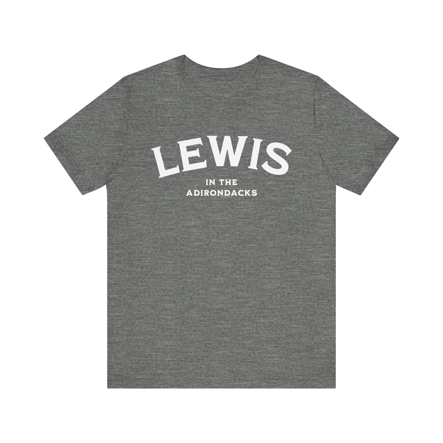 LEWIS white print Bella+Canva Unisex Short Sleeve Tee