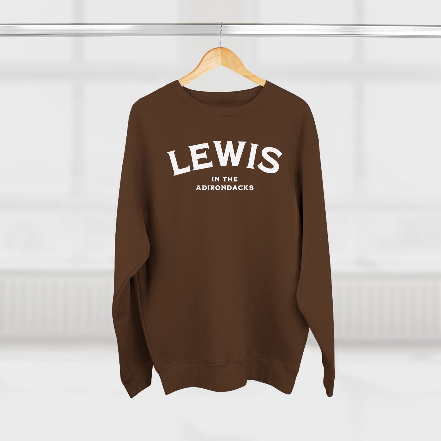 LEWIS white print Lane Seven Unisex Crew Sweatshirt