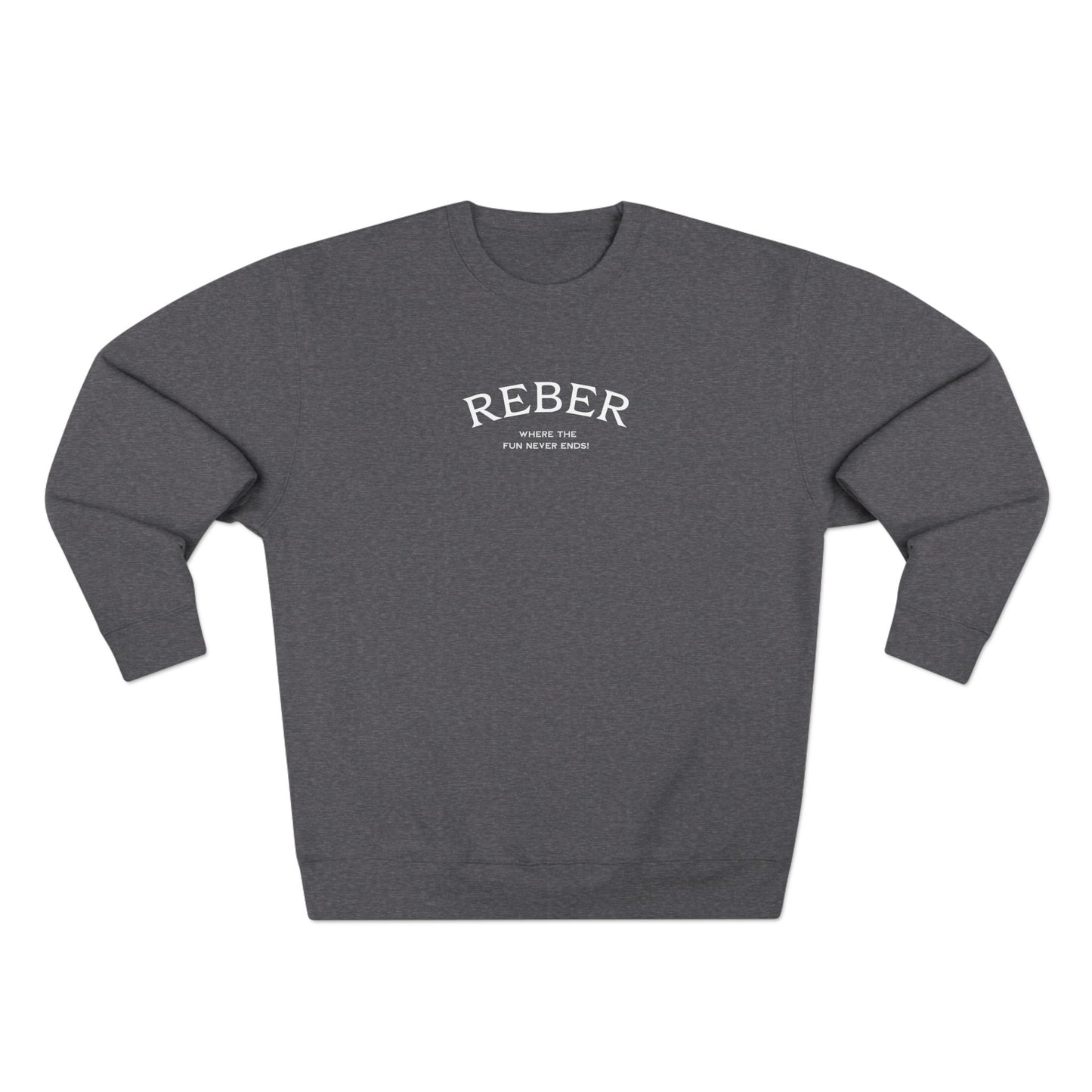 REBER FUN -white print Lane Seven Crew Sweatshirt