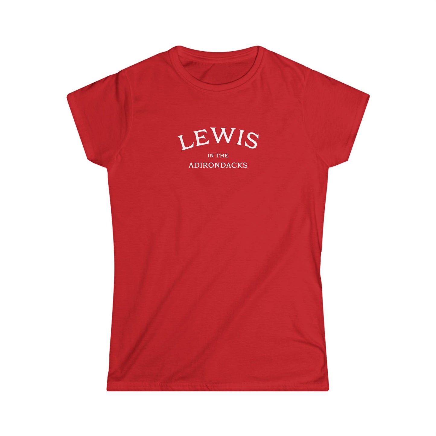 LEWIS white print Women's Gildan Softstyle Tee
