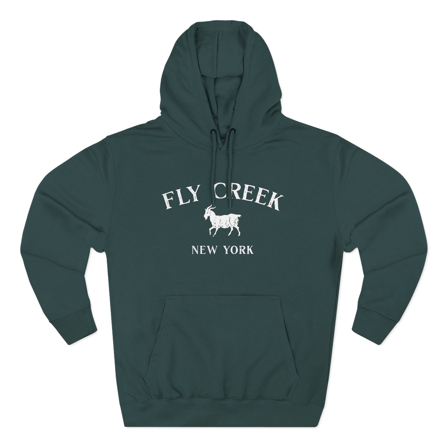 FLY CREEK- white print Lane Seven Fleece Hoodie