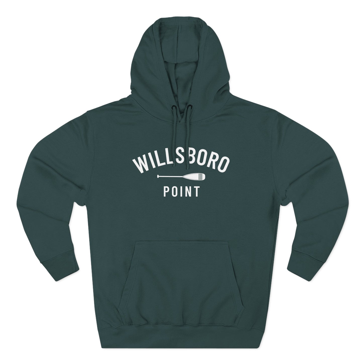 WILLSBORO POINT white print Lane Seven Fleece Hoodie