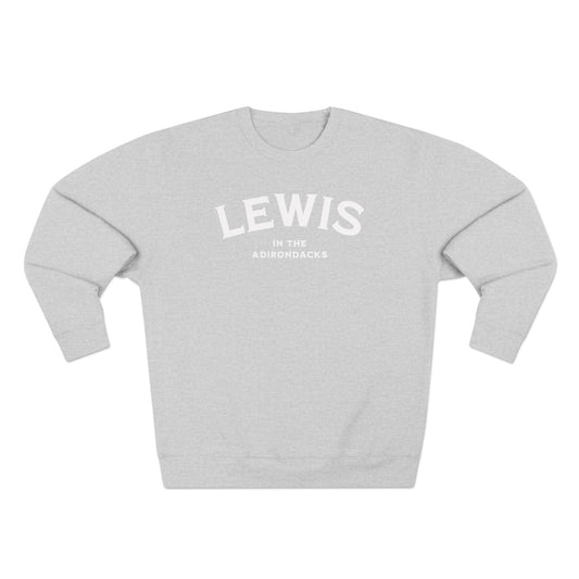 LEWIS white print Lane Seven Unisex Crew Sweatshirt