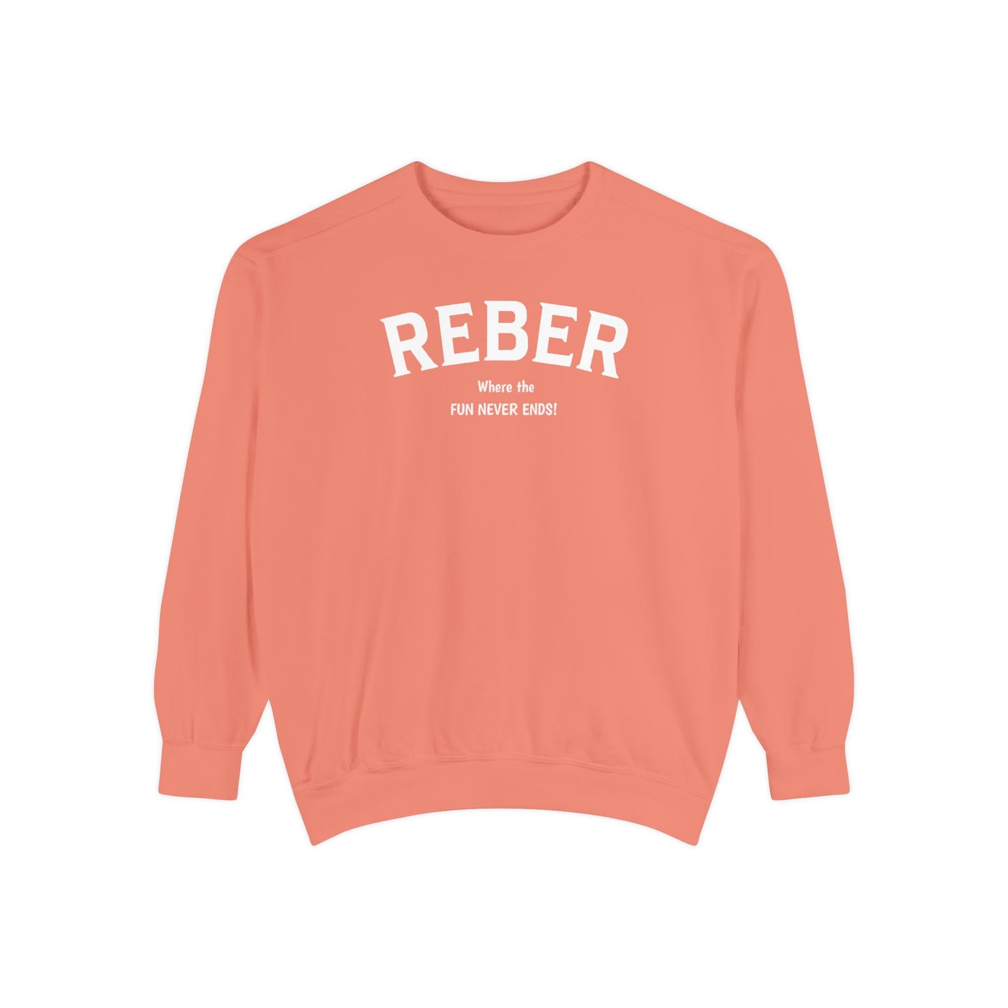 REBER white print Comfort Colors Unisex Sweatshirt