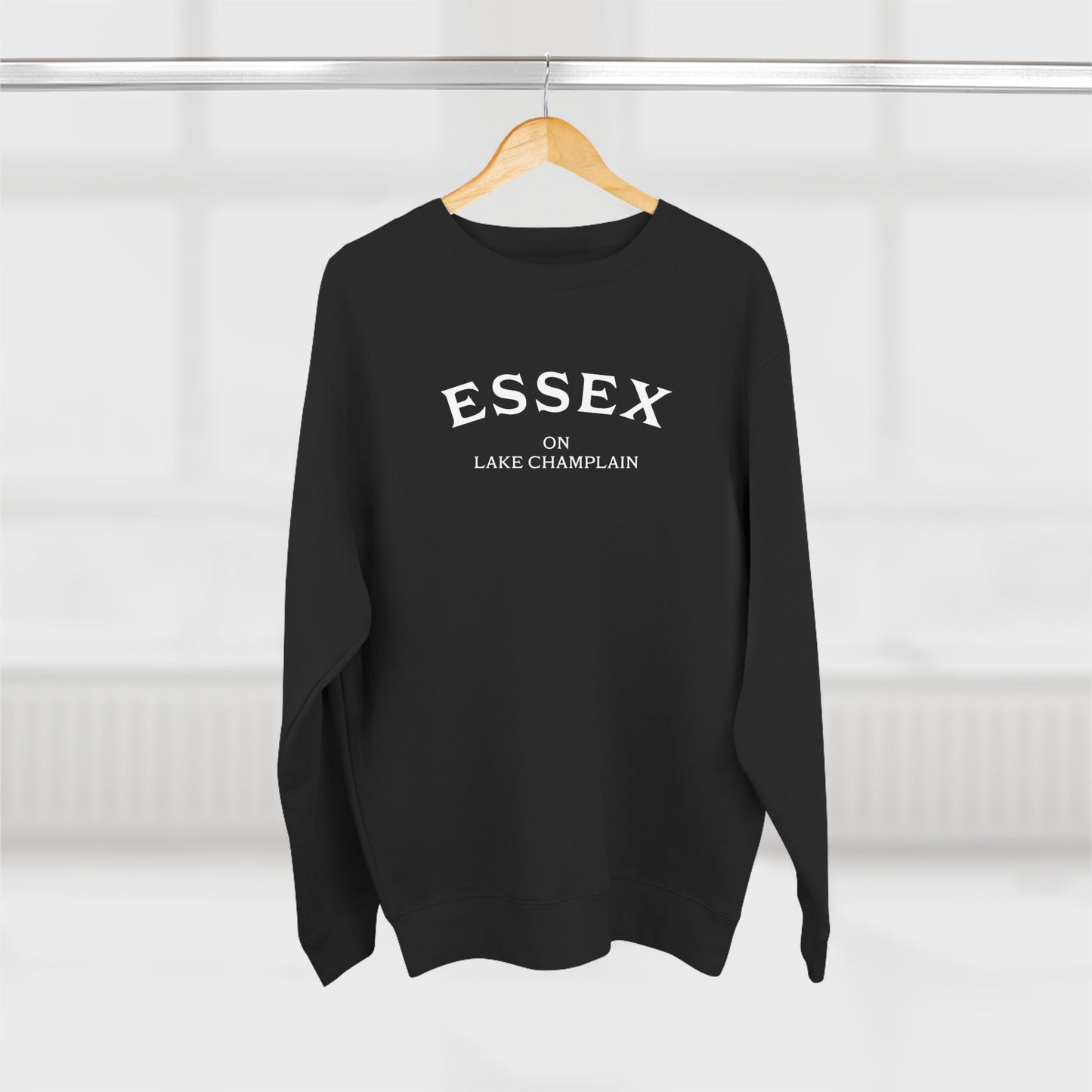 ESSEX white print Lane Seven Crew Sweatshirt