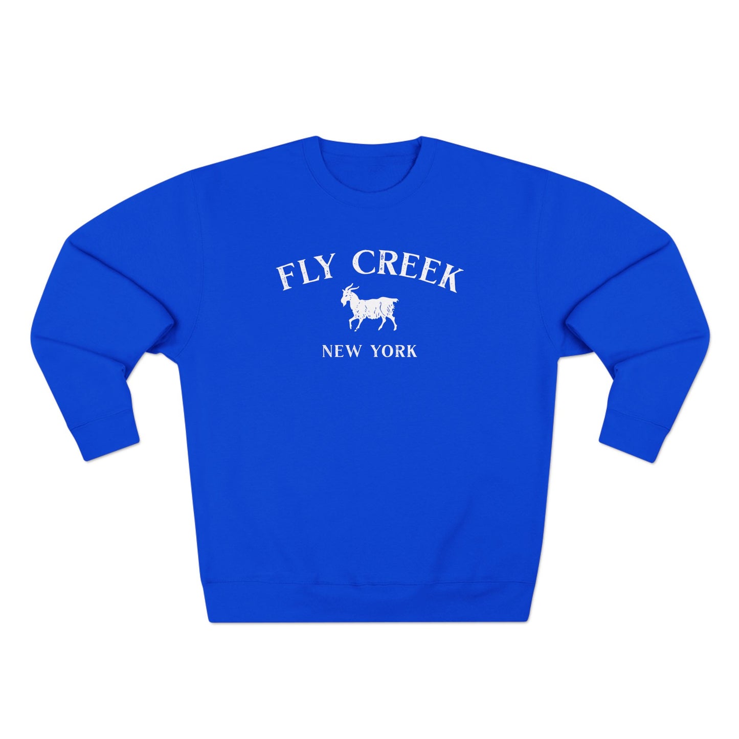 FLY CREEK white print Lane Seven Crew Sweatshirt